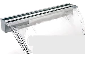 Primrose 45cm Stainless Steel Waterfall Blade Cascade (Sheer descent) Rear supply for Wall Water Features