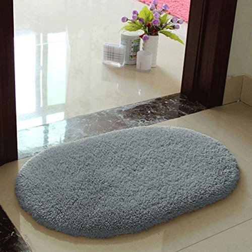Vale® Absorbent Soft Memory Foam Bath Bathroom Bedroom Floor Shower Mat Rug Non-slip(Gray)