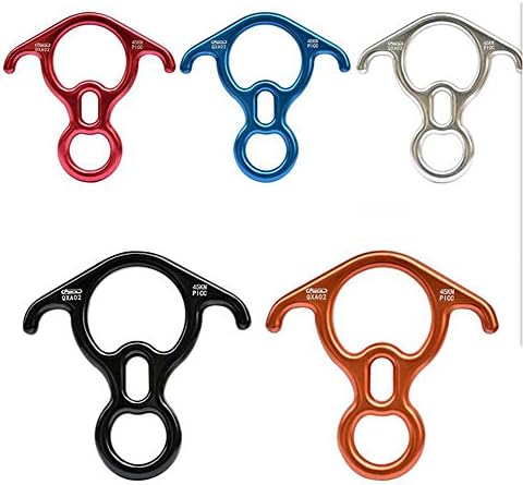 LZH SPORT 8 Descender Aluminum Alloy 45KN Descender For Rescuing Climbing Escaping,Blue