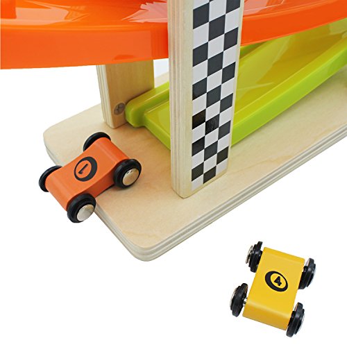 Wooden Big Ramp Race Car, Track Parking Garage Set, Learning & Activity Playset with Assorted 4 Small Wood Racers, Cars for 2, 3, 4, 5 Year Old and UpBoys, Girls, Kids, Toddlers - iPlay, iLearn reviews Wooden Big Ramp Race Car, Track Parking Garage Set, Learning & Activity Playset with Assorted 4 Small Wood Racers, Cars for 2, 3, 4, 5 Year Old and UpBoys, Girls, Kids, Toddlers - iPlay, iLearn