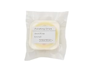 ILAMDEETEK Striscia di lucidatura dentale, dimensione fine, 20 μm, spessore 4 mm, 6 m, rotolo/scatola, per la levigatura interdentale