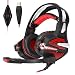 Produktbild Mengshen USB-Gaming-Headset - Mit 7.1 Surround-Stereo-Sound, Mikrofon, Vibrations-Effekt, RauschunterdrüCkung, LautstäRkeregler, Led-Licht - FüR PC-Spieler, GM9 Red
