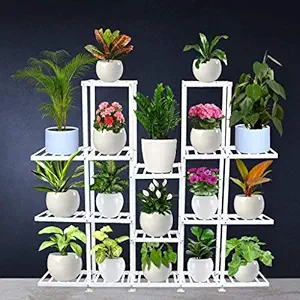 Trustbasket orian Planter Stand (White) Plant Stand Flower Pot Holder/Multipurpose Planter Stand Indoor/Outdoor Use, Pack of 1