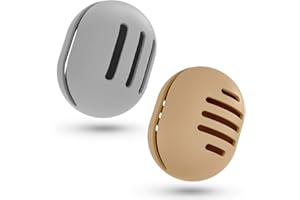 Fauxomor Lot de 2 Respirant Porte-éponge de Maquillage pour les Voyages,Support Eponge Maquillage en Silicone Incassable,étui Portable pour tous Les Types Beauty Blender,AB-Grey+Khaki