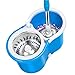 Produktbild TY&WJ Rotierender bodenwischer Für Home Küche Boden Reinigung Nass Trocken-nutzung auf hartholz & fliese Wischmopp und Eimer 3 Mikrofaser wischmopp-Köpfe-Blau 46x26x24cm(18x10x9inch)