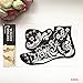 HENNA TATTOO STENCILS for FEET No. 402- 2 Large Sheet Indian Mehndi Stencills, one for each foot , single use - suitable for Henna Tattoo Glitter Tattoo and Airbrush Tattoo S402