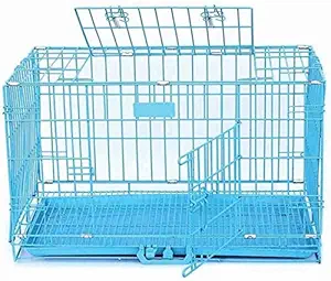 Pawwfect? 30 inch Iron and Plastic Cage with Removable Tray for Dogs and Rabbits (Blue)