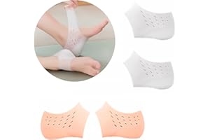 FANSEZQ 2 Paar Höhe Erhöhen Einlegesohlen, Gel Fersenschalen, Silikon Fersensocken, Unsichtbare Silikon Schuh Lift Fersenpolster 2 und 3cm, Geleinlagen für Männer und Frauen für Plantarfasziitis Crack