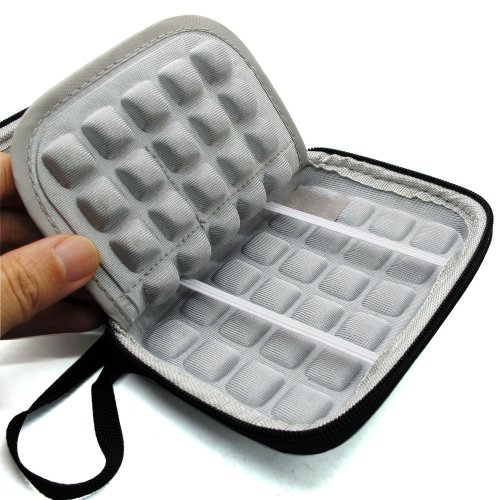 Stoßsichere schwarze Schutzhülle / Hardcase/Tasche / Festplattentasche für 2,5” WD Western Digital Elements External My Passport Essential HDD tragbare, externe Festplatte - 9