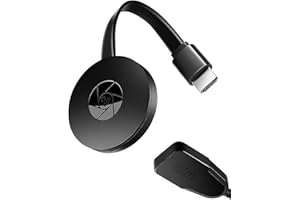 QINGCMING Cromcaste TV HDMI sans Fil 1080P–Dongle d’Affichage Compatible AVCE pour Android iOS Windows Mac – Clé WiFi 4K Streaming Stick Chromecast Wireless Display pour TV Moniteur Projecteur Présentation