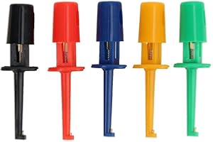 MARHYNCHUS 20 Stücke Prüfhaken Multimeter Zubehör Bunte Kleine Haken Clip Prüfspitze für Elektronische Prüfung, Prüfhaken für Test IC oder Reparatur Elektronische Produkte(Small Test Hook)
