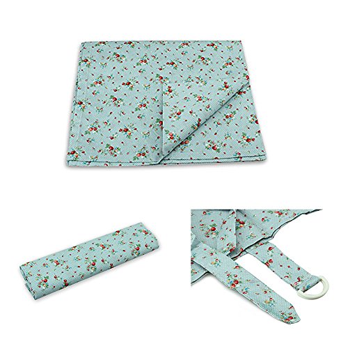 Breastfeeding Nursing Cover Cloth Under Cover Breast Feeding Poncho Shawl Blanket - Blue Cherry