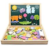 💋【Tamaño Aadecuado y Portátil】-- Todas las piezas están bien almacenadas en la caja de madera, fáciles de llevar y adecuadas para un viaje. El panel de madera recomendado es adecuado para niños mayores de 3 años y se utiliza bajo la supervisión de un adulto.