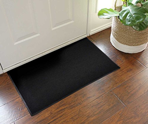 Premium Fußmatte in attraktiver Optik , Schmutzfangmatte, Fußabtreter, Türmatte 40x60cm oder 80x120cm, Matte, Schmutz-Fang-Matte, Sauber-Lauf-Matte, Fußmatte 4060cm oder 80120cm, Fuß-Matte, Waschmaschinen geeignet und Anti-Allergisch, für Restaurants, Gaststätten und Hotels (40 x 60 cm, schwarz)