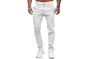ORANDESIGNE Pantalon Chino Homme Coupe Ajustée Pantalon Chino Coupe Régulière Pantalons Décontractés Coupe Ajustée Pantalons Longs d'affaires