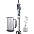 Kenwood HDP302WH Mixer ad Immersione dotato di Frusta a Filo in acciaio inox e Bicchiere Graduato con Manico e Coperchio da 0