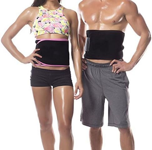 Kaisir Waist Trimmer - Targets Fat around Waist / Belly / Stomach - Slimmer Sauna Belt for Men Women Black L size