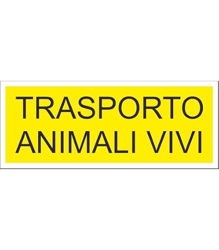 Normaluz Cartello Adesivo Per Trasporto Animali Vivi – Vinile 20x30 Cm