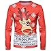Produktbild Sweatshirt Herren Btruely Winter Männer Pullover Weihnachten Drucken Männer Langarm Outwear (Rot, L)