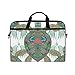 Produktbild Ahomy 14 Zoll Laptoptasche, Vintage, Bunte Meeresschildkröten-Blumen, Segeltuch, Laptoptasche, Handtasche mit Schultergurt für Damen und Herren