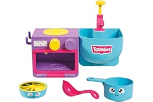 Toomies Bubble & Bake Badewannen Küche, Baby Badespielzeug, Wasserspielzeug, Badespielzeug für Kleinkinder, 2 in 1 Spielset, Badewannenspielzeug geeignet für Kinder ab 18 Monate +