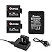 Price comparison product image QUMOX 900mAh Battery double slot charger for SJ5000 SJ4000 wifi Sport action Camera x2