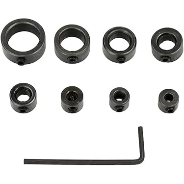 Set 9 Punte Trapano Con Anelli Di Arresto - Limitatori Profondit&agrave; 3-16mm, Con Chiave Esagonale