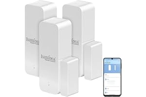 Luminea Home Control Fenstersensor: 3er-Set ZigBee-Tür- & Fensteralarm, für Alexa, GA und Siri, App (Fensterkontakt ZigBee, Fenstersensoren ZigBee, Senioren Handy)