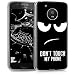 Produktbild kwmobile Hülle für Motorola Moto G5 - TPU Silikon Backcover Case Handy Schutzhülle - Cover klar Don't touch my Phone Design Weiß Schwarz