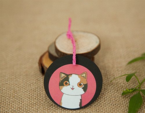 Hosaire 100 Etikett Runde Form Kraftpapier Tags Selbstgestalten Anhänger Etiketten DIY Deko Hochzeit Party Etikett Preisschild Schilder Geschenk Anhänger Kofferanhänger Label,5 x 5 cm - 9