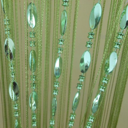 Tangpan 100cmx200cm Deorative Bright Buttons Beaded Door Curtain Room Divider Window Fly Screen Color Green by Tangpan - 3