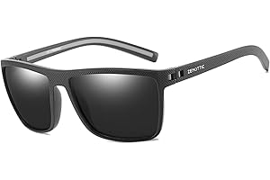 ZENOTTIC Polarisierte Sonnenbrille Herren Leichte TR90 Rahmen UV400 Schutz Quadrat Sonnenbrillen
