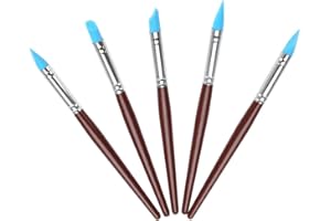 Sonew 5pcs Composite Brushes Set, Brush Silicone Pens Dentist Toothbrush Brush Dental Tools Shaping Tooth Tool Dental Whitening Pen