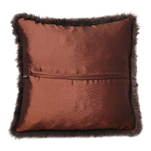 Lammfellkissen – MERINO GESCHOREN Echtfell inclusive Innenkissen aus Dauen Farbe Braun - 2