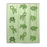 alaza Cortina de Ducha de la Rana Divertida Animal 60 x 72 Pulgadas, Resistente al Moho y...