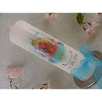 Taufkerze Arche Noah bunt Taufkerzen Tiere Junge Mädchen 250/70 mm mit Name und Datum