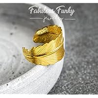 Feather Ring Gold