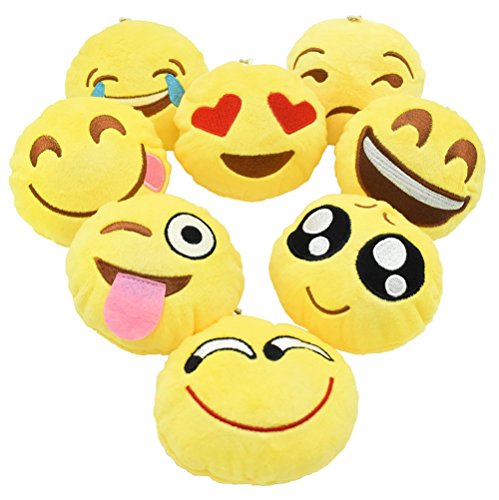 YINGGG Mini Emoji Cushion Pillow, Set of 8 (Style 2)