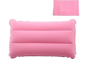 SUTAFOR Oreiller de Camping Gonflable Oreillers de Plage Ultralégers Portable Confortable pour Randonnée, Voyage 44x28 cm, Rose