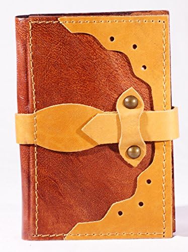 Notebook book Diary Leather Lined Journal with Clasp Leather Book Autograph Book Plain