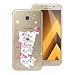 Produktbild CE-Link Samsung Galaxy A5 2017 Hülle Weiche Silikon Transparent Handyhülle Durchsichtig Schutzhülle Rotierendem Ring Ultra Dünn Slim Backcover mit Fingerhalterung Ständer Silicone TPU Bumper Crystal Kirstall Klar Clear Handy Tasche Schale Etui Weich Handytasche Kreative Motiv Muster für Galaxy A5 2017 (5,2 Zoll) Case Cover - Einhorn