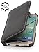 Produktbild StilGut Book Type Case mit Clip, Hülle Tasche aus Leder für Samsung Galaxy S6 edge, schwarz - Nappa