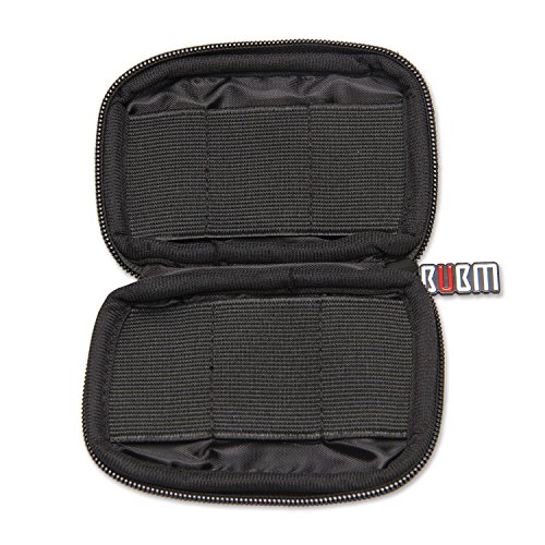 BUBM Soft Mini Tasche Aufwahrungstasche mit 6 Kapazität für USB Drive Shuttle (Schwarz) - 2