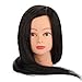 Hairdressing 100% Black Professional Real Hair 22 Inch,CoastaCloud Training Mannequin Head Hairdresser Human Hair with Clamp