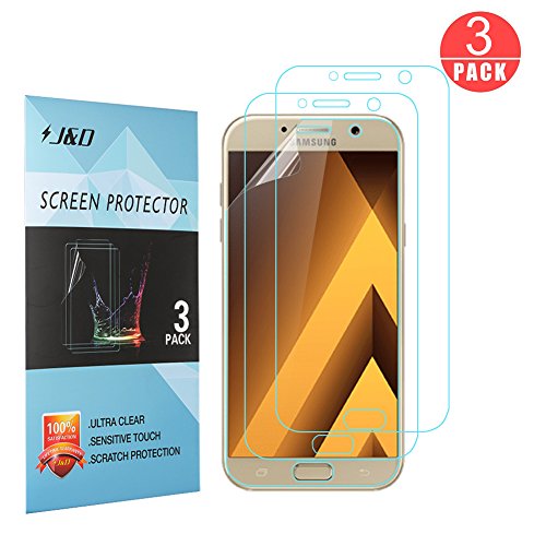 Protector de pantalla para Galaxy A5 2017  J D Premium HD Claro  Antichoque   Anti-Rasgu  os  Pel  cula Cobertura Completa de TPU Protector de Pantalla para Samsung Galaxy A5  Release in 2017   3 Paquetes 