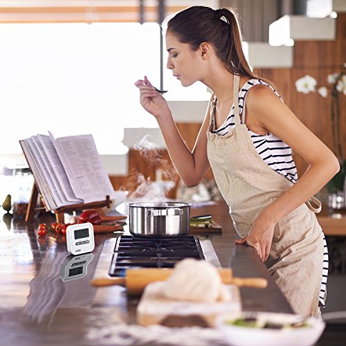 KLAGENA elektronischer Timer mit Stoppuhr, inkl. Magnet und Aufhängevorrichtung – 2 Jahre Geld-zurück-Garantie – Eieruhr/ Küchenuhr/ Kurzzeitmesser/ Countdownuhr – Batterie nicht im Lieferumfang - 5