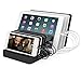 Produktbild WWSZ USB Ladestation, 8 Ports Universell Ladegerät für Mehrere Geräte Handys Tablets 98W 5V/19.2A max Dockingstation für Apple iPhone iPad Samsung Smartphones