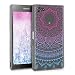 Produktbild kwmobile Crystal Case Hülle für > Sony Xperia Z5 Compact < aus TPU Silikon mit Indische Sonne Design - Schutzhülle Cover klar in Blau Pink Transparent