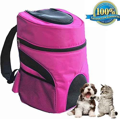 Aoxsen Big Pet Backpack Double Shoulder Bag Dog Cat Pet Carrier Portable Front Back Airline Travel Approved Carriers Puppy Cage Breathable Mesh Window Backbag for Traveling, Camping