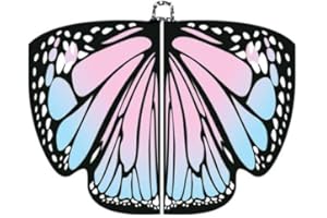 QIGEN LTD Adult Butterfly Wing Costumes Fairy Wing Cape for Women Colorful Butterfly Cloak Ladies Dance Dresses Halloween Party Cosplay Costumes Accessoy